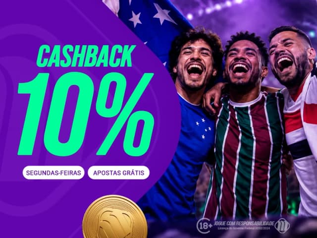 10% de Cashback semanal em Esportes