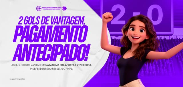 2 Gols de Vantagem